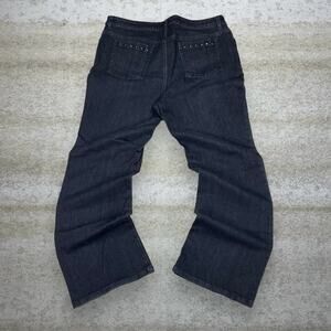 Vintage Y2K Jones New York Jeans 32x30 Bootcut Flared Fit Jet Black Wash Denim